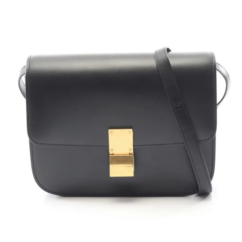 Celine Classic Box Bag black smooth calfskin leather